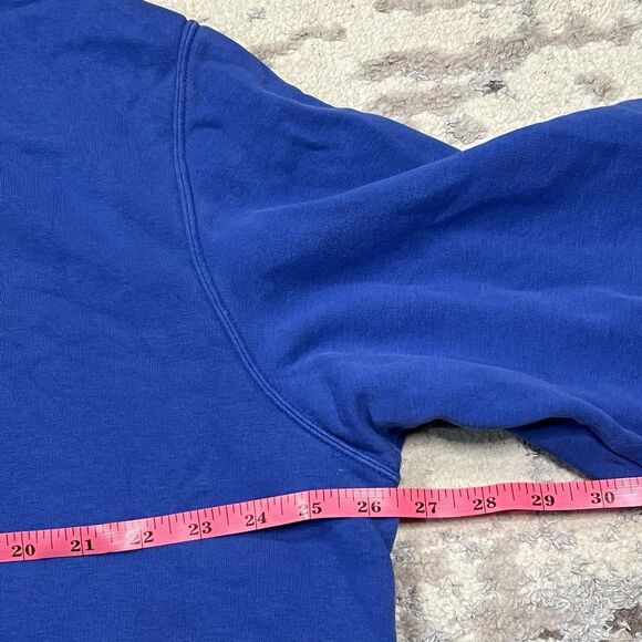 2000s Y2K Nike Football Center Swoosh Blue Hoodie Pullover Size XL Silver Tag - Picture 6 of 11